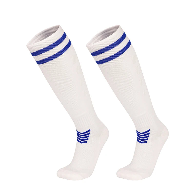 Polyester Knee High Breathable Soccer Socks for Adults and Kids