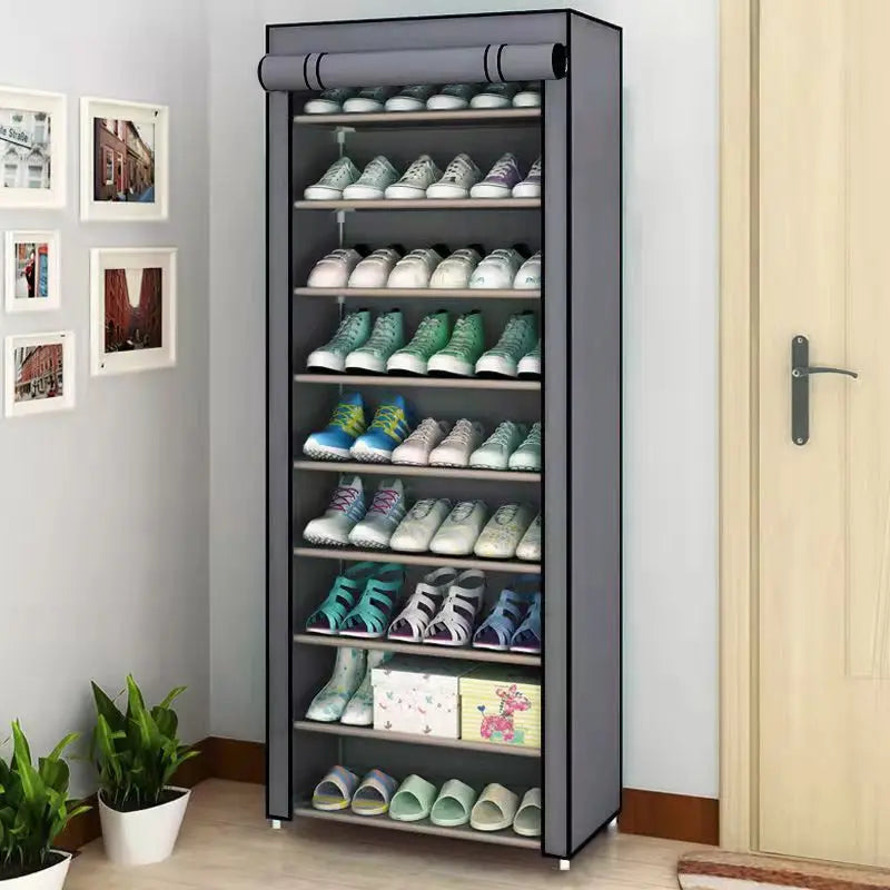 6-10 Tier Multi-Layer Shoe Cabinet with Dust-Proof Rolling Shutter Door, Easy to Assemble, Space-Saving Home Storage Cabinet, Suitable for Entryways, Hallways, Bedrooms, Living Rooms, Homes, Dormitories, Etc./Modern Decorativ - Buy online at  Vibe In Cart.