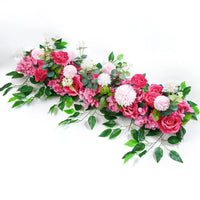 100cm Luxury White Rose Artificial Flower Row Wedding Table Centerpiece Flowers Backdrop Wall Arches Decor Party Stage Floral - Buy online at  Vibe In Cart.