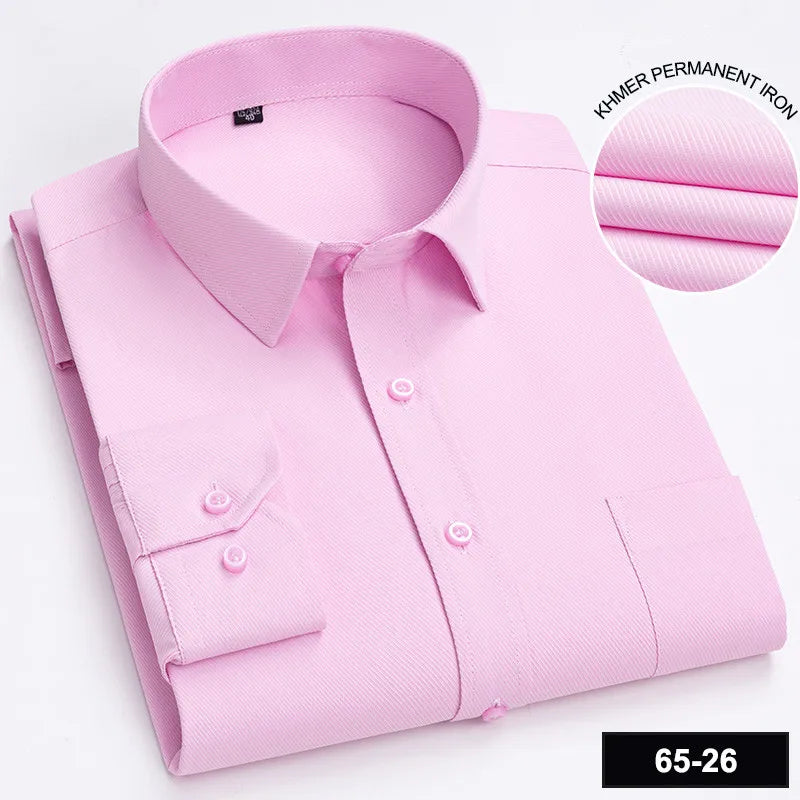 Men's Long Sleeve Plaid Stripe Shirt With Single Pocket For All Seasons