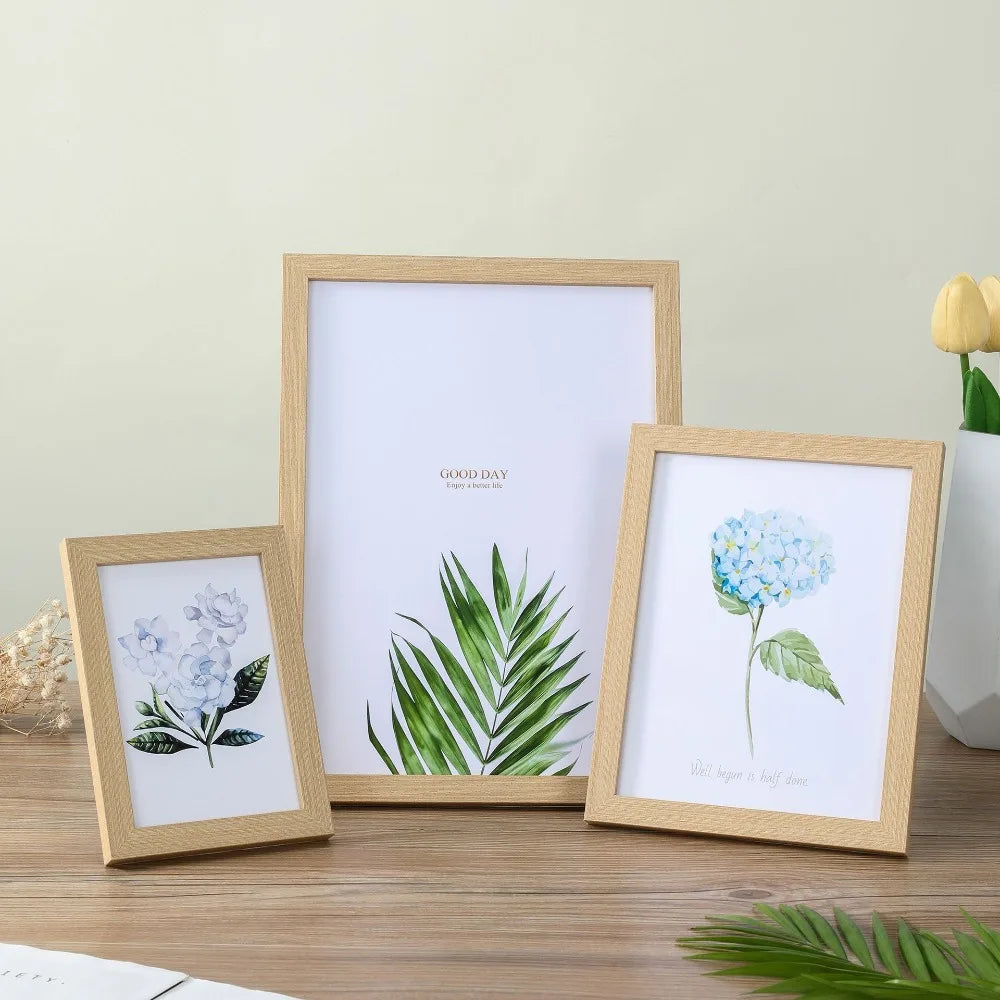 Wooden Photo Frame For Wall Hanging 10X15 15X20 20X25cm A4 Wood Picture Frame Stand For Pictures Photo Decor Commemorative Gift - Buy online at  Vibe In Cart.
