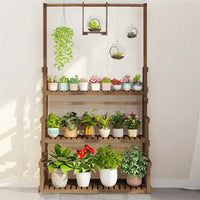 Heavy Duty Hanging Plant Stand Multiple Wood Flower Potted Rack Planter Shelving Unit for Indoor Outdoor - Buy online at  Vibe In Cart.