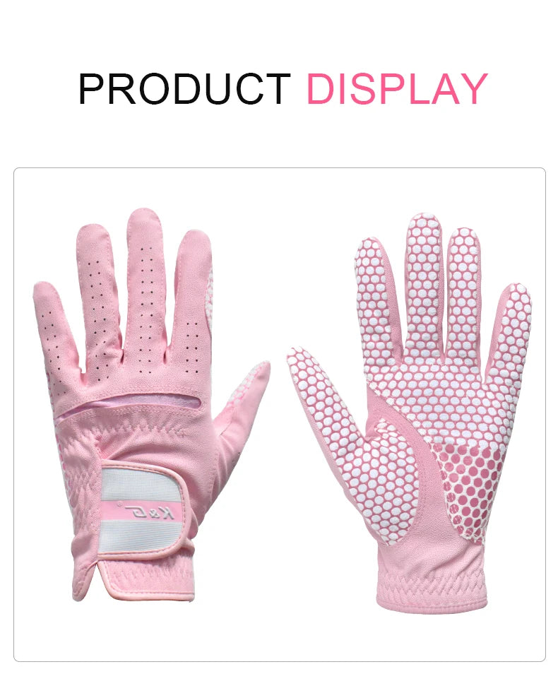 Golf Gloves Women Sport Gloves Silica Gel Non Slip Absorb Sweat Nanometer Golf Breathable Glove Palm Protection Wear Resistant - Buy online at  Vibe In Cart.
