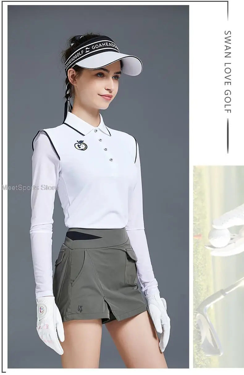 Love Golf Skirt Ladies Quick-Drying Slim Shorts Korea High Waist Golf Women's Skirts Irregular Leisure Skort Female Sports Wear