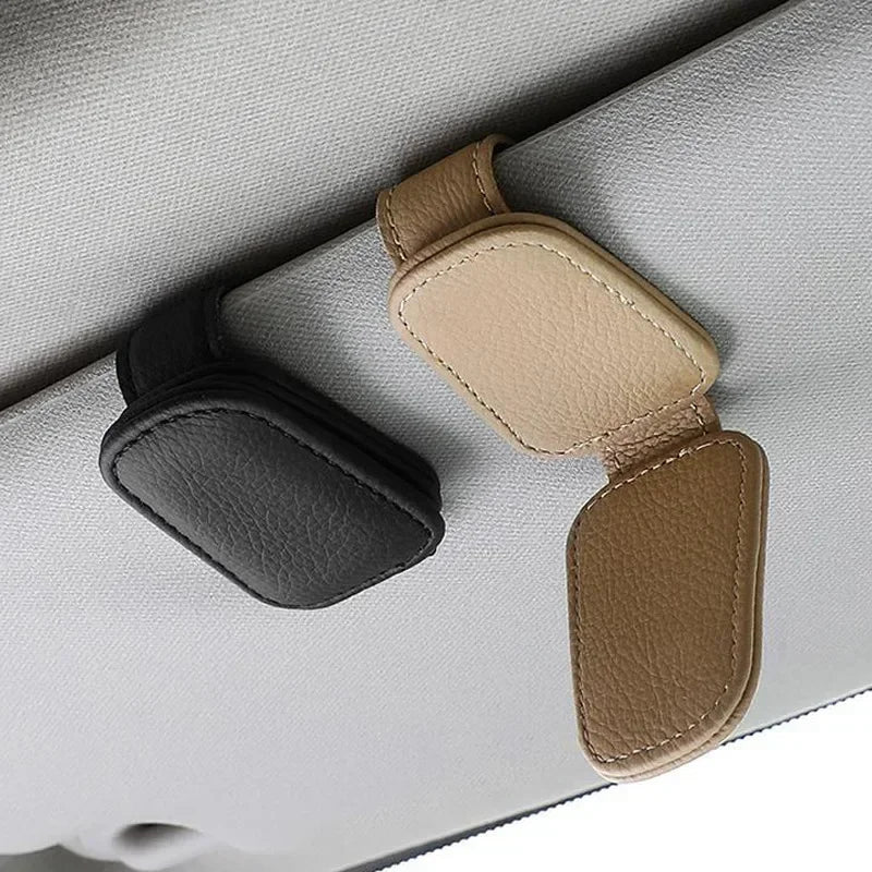 1Pcs Sunglasses Holder Is Suitable for Car Sunshades Magnetic Leather Sunglasses Clip and Ticket Clip Car Sunshade Accessories - Buy online at  Vibe In Cart.