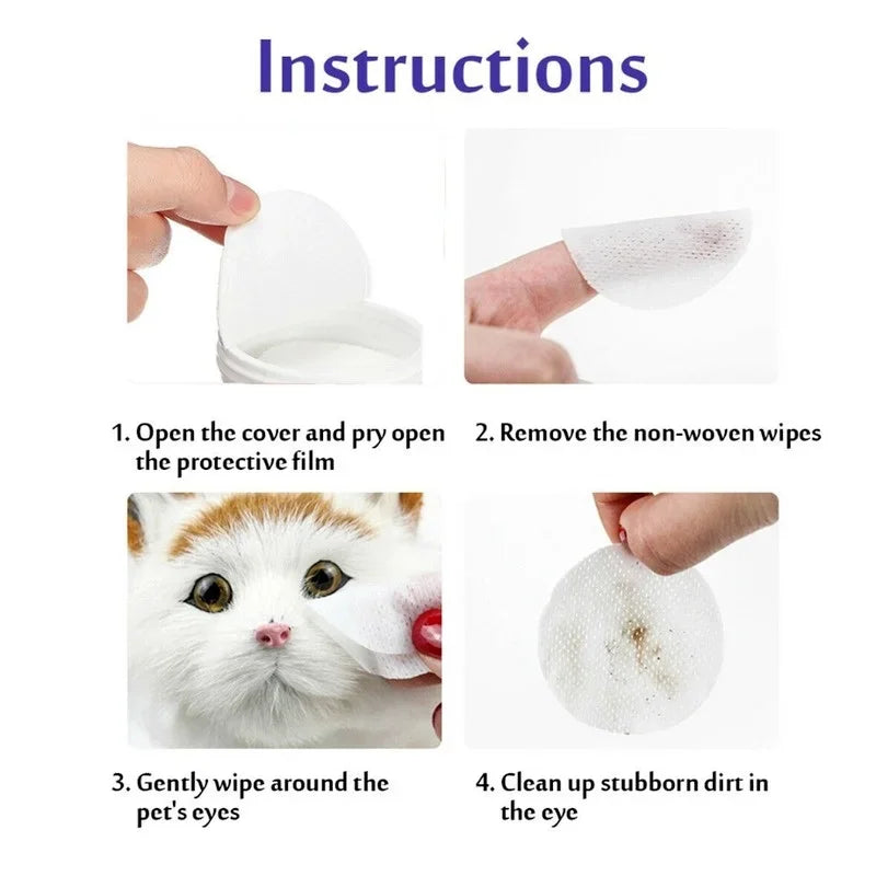 130 Pcs/set of Dog and Cat Cleaning Wipes Pet Eye Wipes Grooming Tear Stain Remover Gentle Non-foaming Wipes Towels - Buy online at  Vibe In Cart.