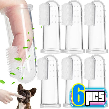 Silicone Soft Pet Finger Cuff Toothbrushes Dog Brush Bad Breath Tartar Teeth Care Tool Cat Cleaning Scrub Silicagel Pet Supplies - Buy online at  Vibe In Cart.