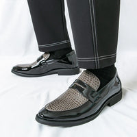 Loafers Shoes Men Color Blocked Business Casual Fashion Round Head Formal Wedding Shoes - Buy online at  Vibe In Cart.