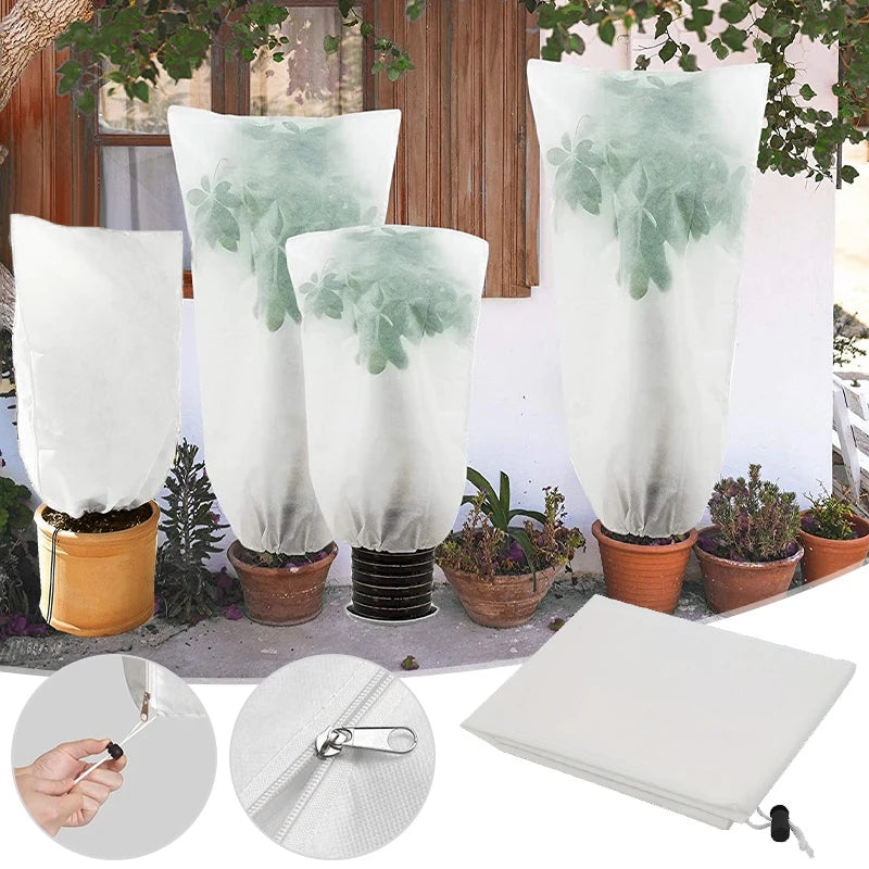 1/3Pcs Plant Covers Freeze Protection Non-woven Fabric Frost Cloth Plants Jacket Drawstring Tree Cover for Outdoor Plants - Buy online at  Vibe In Cart.
