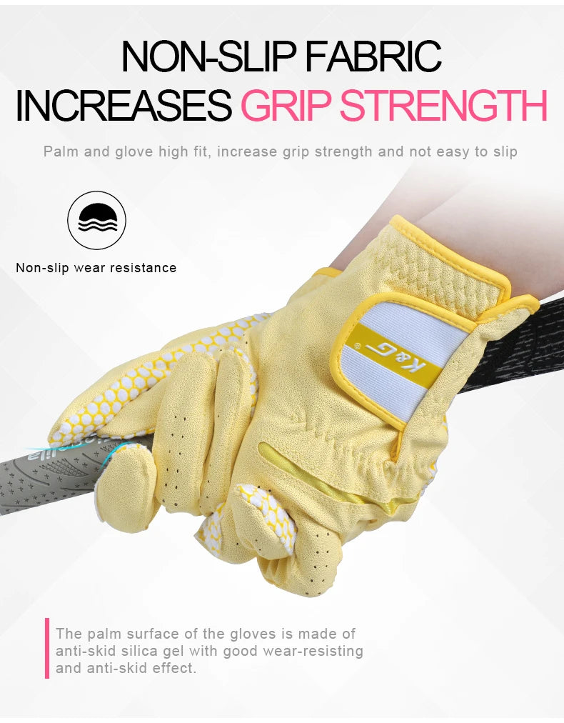 Golf Gloves Women Sport Gloves Silica Gel Non Slip Absorb Sweat Nanometer Golf Breathable Glove Palm Protection Wear Resistant - Buy online at  Vibe In Cart.