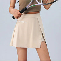 Aiithuug Side Split Golf Skirt with Build-in Shorts Tennis Skirt Short Running Workout Gym Pants Wide Waistband Tummy Control