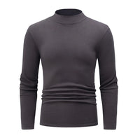 1/2piece Autumn And Winter Men's Semi High Neck Fashionable Base Long Sleeved Top Solid Color Casual Sports Fitness Warm T-shirt - Buy online at  Vibe In Cart.
