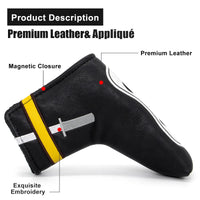 Leather Golf Club Headcover Set for Driver, Fairway, and Hybrid