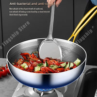 316 Stainless Steel Frying Pan Wok Non-stick Cooking Honeycomb Steak Gas Stove Pot Induction General Saucepan Kitchen Cookware - Buy online at  Vibe In Cart.