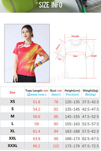 Women Table Tennis T-shirts Gradient Prints Badminton Sports Shirt Quick Dry Team Sportswear Tee Polyester Training Short Sleeve - Buy online at  Vibe In Cart.