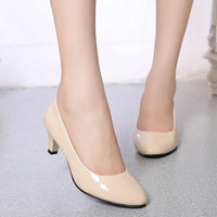 Shoes Ladies Pumps Medium Heel Nude Sexy High Heels Weeding Shoes Women Office Work White Pumps Party Shoes - Buy online at  Vibe In Cart.