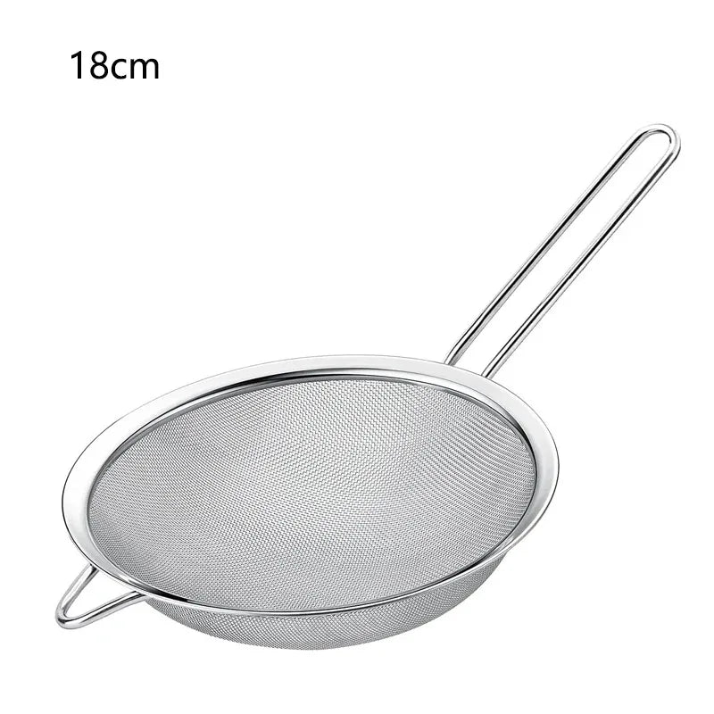 Stainless Steel Sieve Fine Mesh Filter Slotted Spoon Kitchen Accessories For Cooking Baking Oil Flour Strainer Sifter - Buy online at  Vibe In Cart.