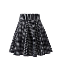 Women's Black Knee-Length Flared Pleated Loose Skirt
