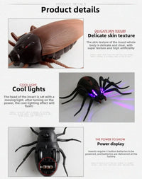 Trick Electric Cockroach Pet RC Simulation Animal Robotic Remote Control Ant Toy Halloween Xmas Mini Gift for Adult Prank Insect