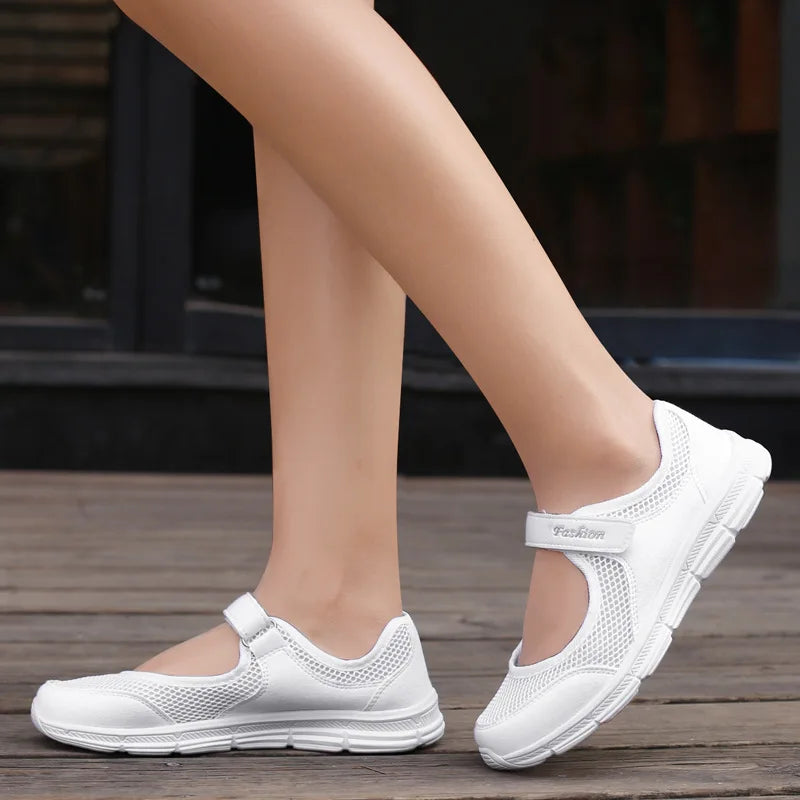 Women Shoes Breathable Vulcanized Shoes White ZapaWomen Sneakers Fashion Breathable Mesh Casual Walking Shoes Women Work Shoes - Buy online at  Vibe In Cart.