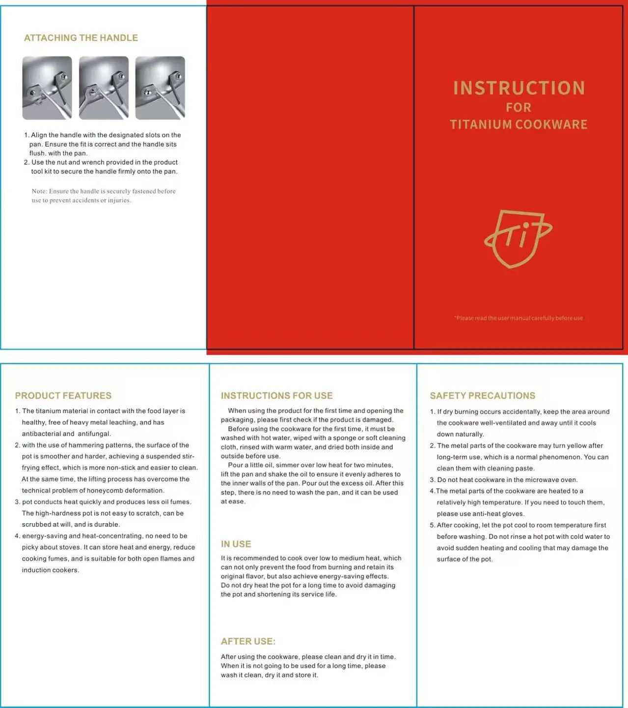 Titanium Non-Stick Frying Pan with Hammer Pattern, 26/28/30cm