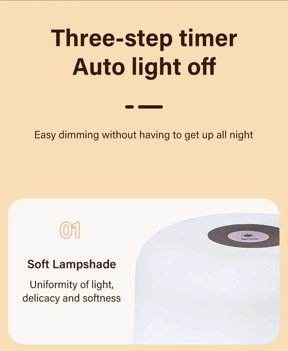 Rechargeable Led Night Light with Remote Control Touch Switch Table Lamp for Reading Bedroom White RGB Color Dimmable Portable - Buy online at  Vibe In Cart.