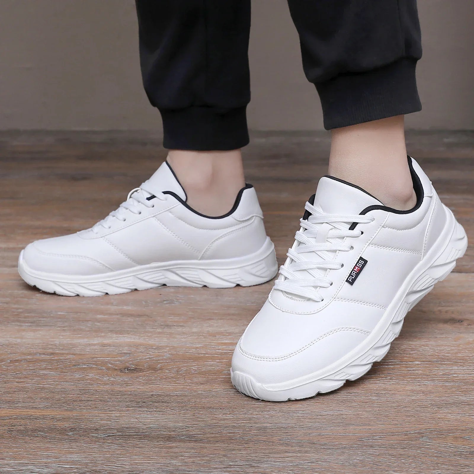 New Men's Sneakers Fashion Leather Men's Casual Shoes Outdoor Jogging Training Shoes High-Quality Comfortable Men's Shoes - Buy online at  Vibe In Cart.