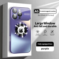 Matte Metallic Protective Phone Case with Magnetic and Camera Protection