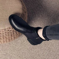 2025 Autumn and Winter New Fashion Women's Ankle Boots, Side Zipper Low Heel, Versatile and Slimming Ankle Boots - Buy online at  Vibe In Cart.