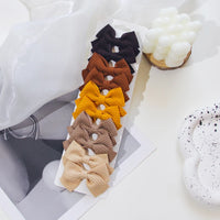 Polyester Ribbon Bowknot Barrettes Set for Girls, 6 or 10 Pieces