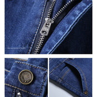 Fashion Men Jeans Stretch Straight Leg Casual Slim Fit Denim Pants Male Brand Luxury Design Business Classic Trousers Large Size - Buy online at  Vibe In Cart.