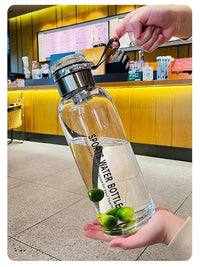 2L Large Capacity Glass Water Bottle Transparent Milk Juice Cup Outdoor Portable Leakproof Drinkware Tea Water Glass Bottle 2L - Buy online at  Vibe In Cart.