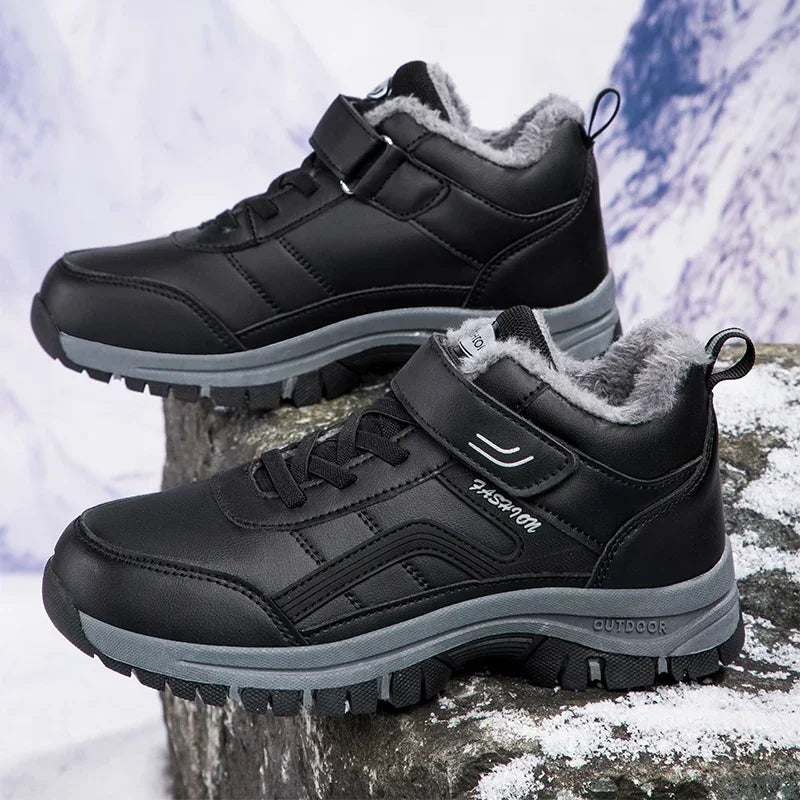 Winter Women Leather Outdoor Ankle Boots Autumn Hiking Velvet Warm Shoes Trekking Mountain Sneakers Tracking Treking Plush - Buy online at  Vibe In Cart.