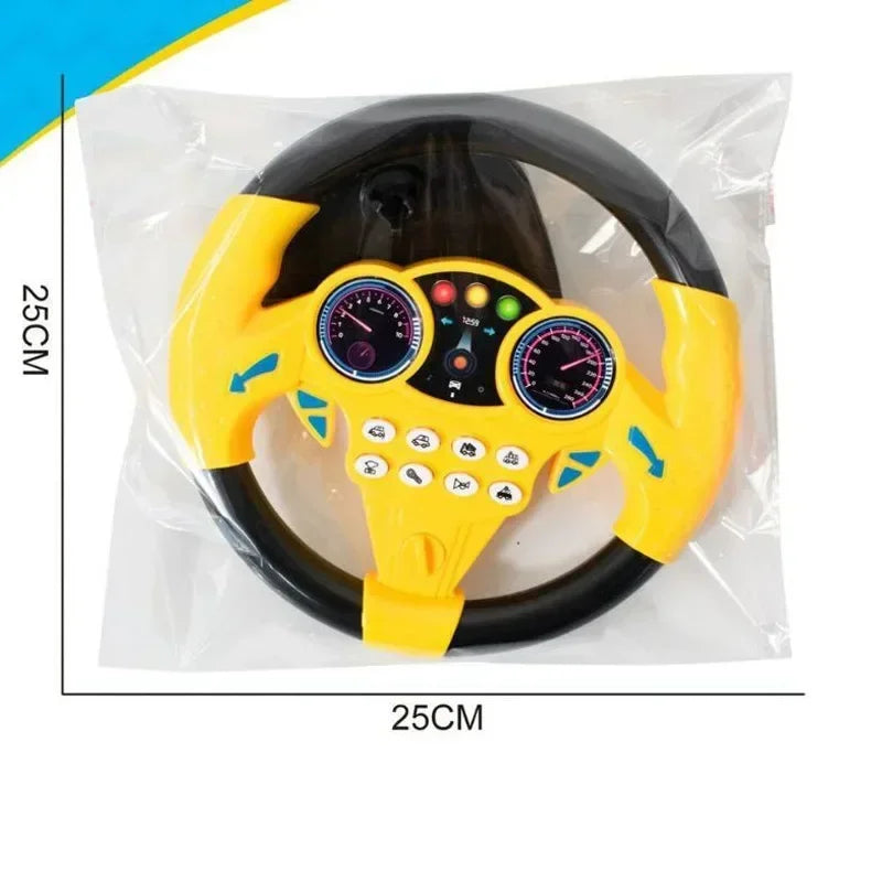Educational Infant Steering Wheel Toy with Flashing Lights and Sounds