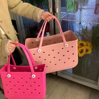 XL Extra Large Beach Bag EVA Rubber Waterproof Beach Travel Picnic Storage Basket Women Shopping Handbag Sac Jelly Tote Bag - Buy online at  Vibe In Cart.