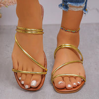 Summer Elegant Round Toe Sexy Flat Casual Sandals, Fashionable and Best Sellingnew Comfortable Plus Size Women's Shoes - Buy online at  Vibe In Cart.
