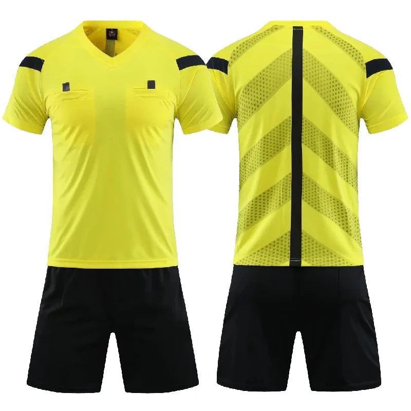 Professional Men Referee Uniforms Soccer Men Football Jerseys Shorts Shirts Suit Pocket Tracksuits V-neck Judge Sportswear - Buy online at  Vibe In Cart.
