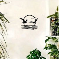 Ocean-Inspired Home Gift Idea - Waterproof Coastal Seagull Sunrise Metal Wall Decoration - Buy online at  Vibe In Cart.