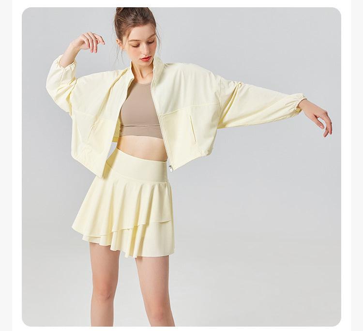 Tennis Skirt for Women with Sun Protection Athletic High-waisted Sun Block Skort Pleated Golf High-Waisted Pleated Shorts Bottom - Buy online at  Vibe In Cart.