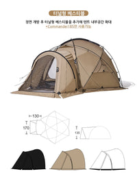 Waterproof Windproof Nylon Camping Dome Tent for 3-4 People