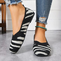 New 2026 Spring/autumn Square Toe Flat Office Boat Solid Color Knitted Slip on Shoes Casual Ballet Flats Shoes Women Loafers - Buy online at  Vibe In Cart.