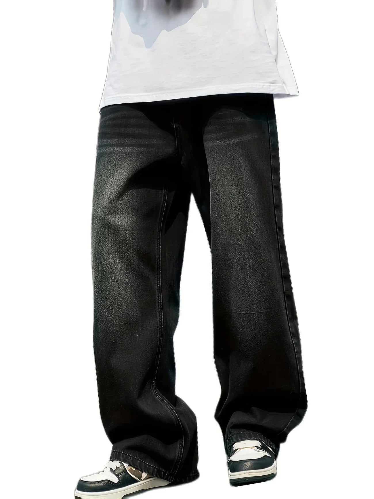 Men'S Skinny Fit Wide Leg Jeans, Men'S Stylish Comfy Denim Pants, Versatile For Four Seasons - Buy online at  Vibe In Cart.