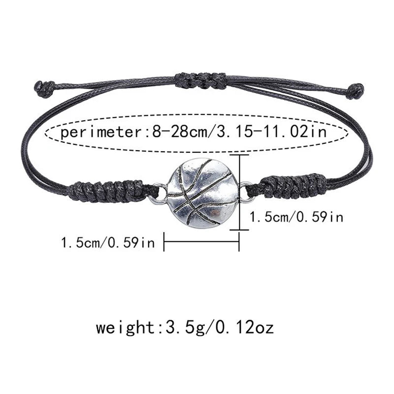 10Pcs Soccer Football Bracelets Knitted Braiding Alloy Adjustable Basketball Bracelet for Boys Girls Gifts Football Accessories - Buy online at  Vibe In Cart.