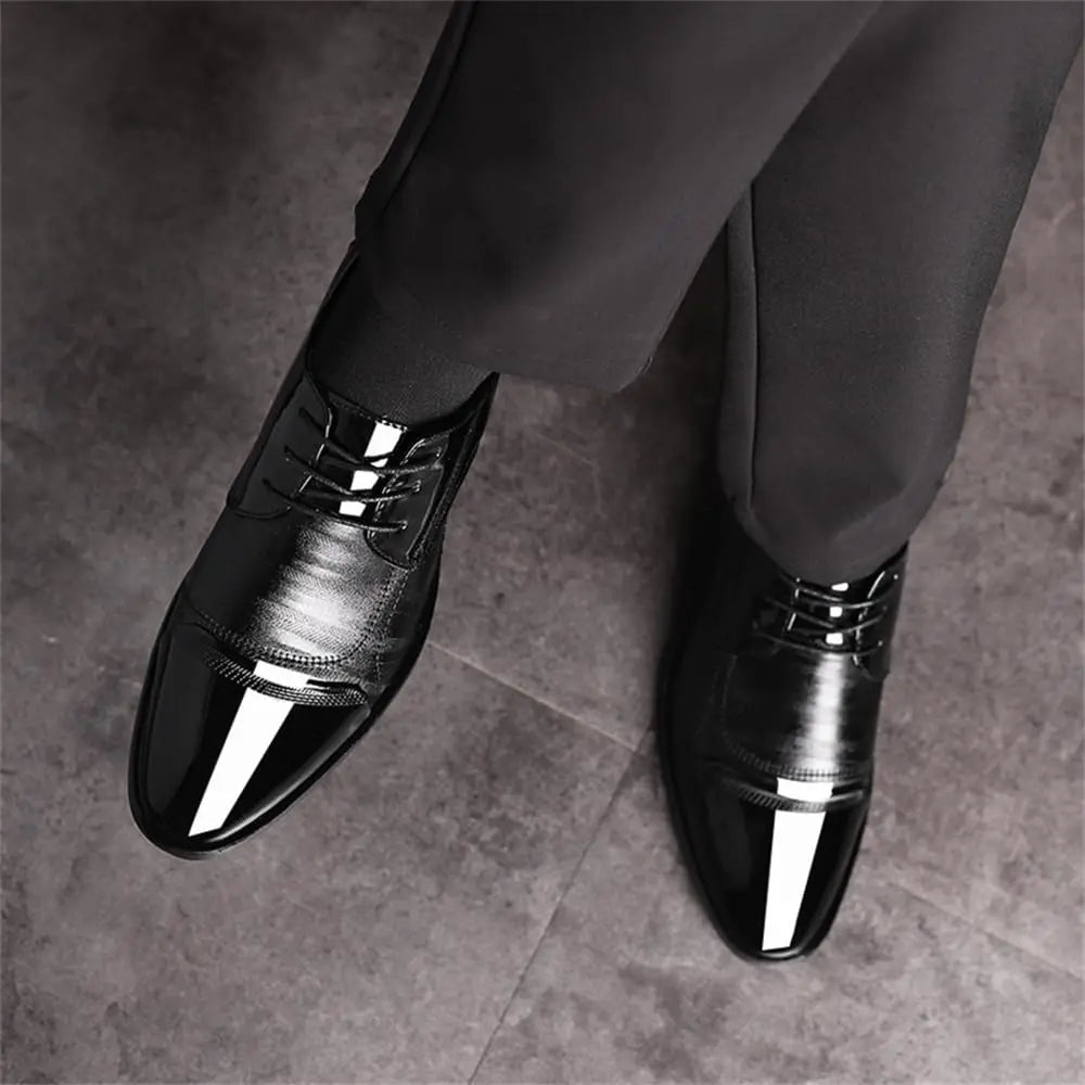 Men's Dress Shoes Business Oxfords Patent Leather Dress Shoes Classic Loafers Formal Derby Shoes For Men - Buy online at  Vibe In Cart.