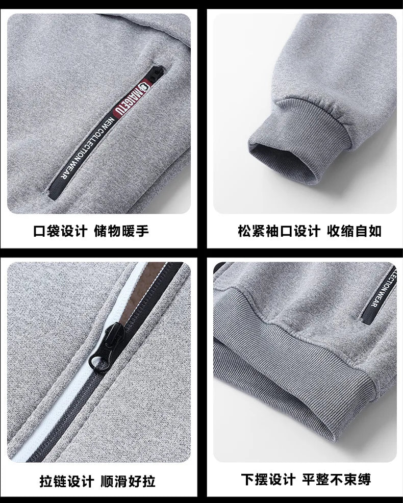 Sherpa Lined Men's Winter Jacket, Thickened Workwear Men Hooded Coat, Outdoor Casual Warm Fleece Jackets For Man - Buy online at  Vibe In Cart.