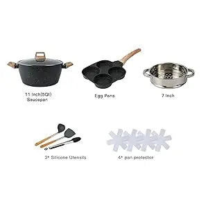 16PCS  Pots and Pans Set Non Stick Cookware Set Nonstick with Cooking SetAnd 21-piece sets are available for selection - Buy online at  Vibe In Cart.