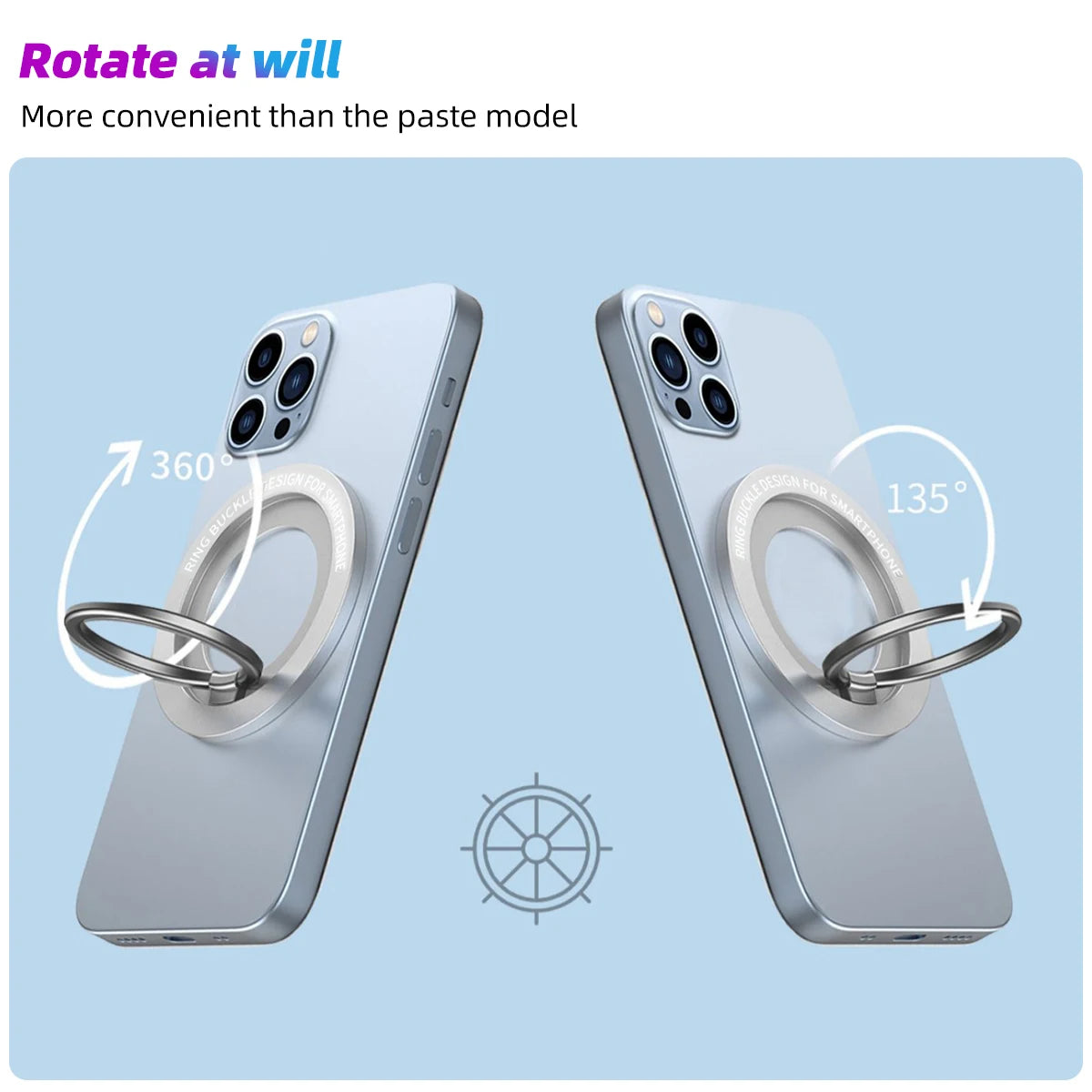 Magnetic Finger Ring Holder with Kickstand for Phones