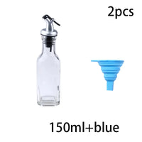 Glass Olive Oil Dispenser Bottle with Silicone Funnel for Kitchen