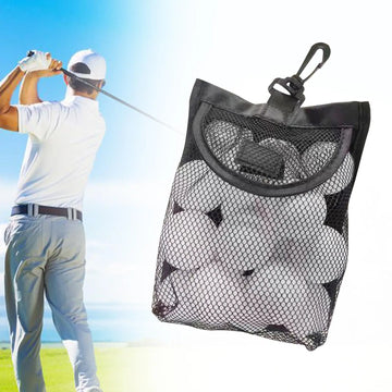 Mesh Storage Pouch for Golf and Tennis Balls with Hook