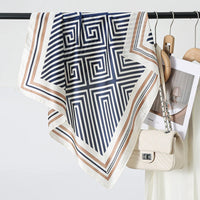 Women's 70cm Square Polyester Scarf for Outdoor Use